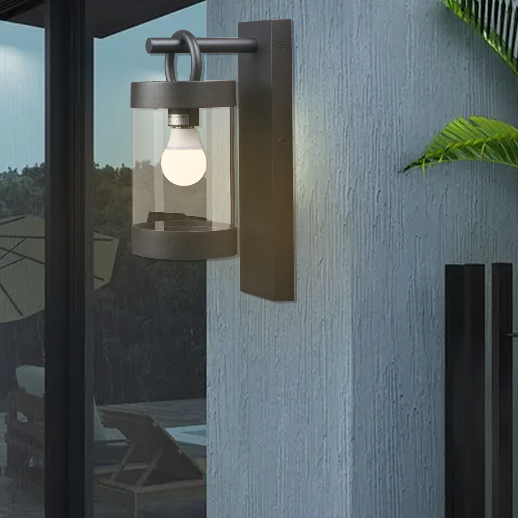 Latitude Run® Emari Wall Light Outdoor Lantern with Dusk to Dawn Sensor E26  Bulb (Not Include) Wall Mount Hang Lamp  Reviews Wayfair Canada
