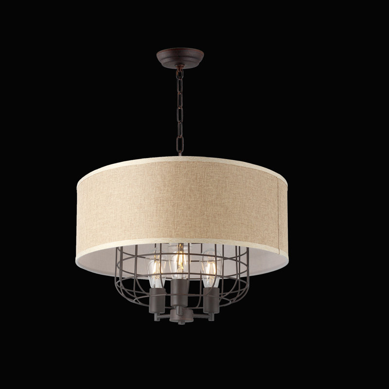 Dashari 3 - Light Dimmable Drum Chandelier