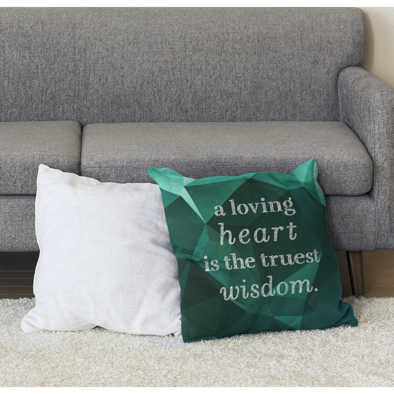 Coussin de sol pierres précieuses amour & sagesse, H 28 po x l 28 po, Émeraude