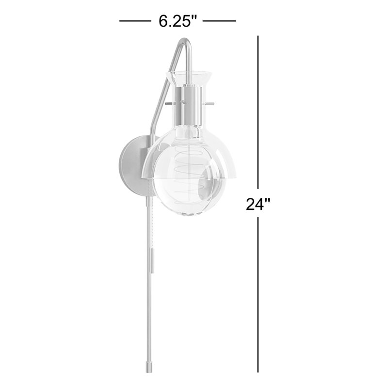Luke Armed Sconce, Polished Copper