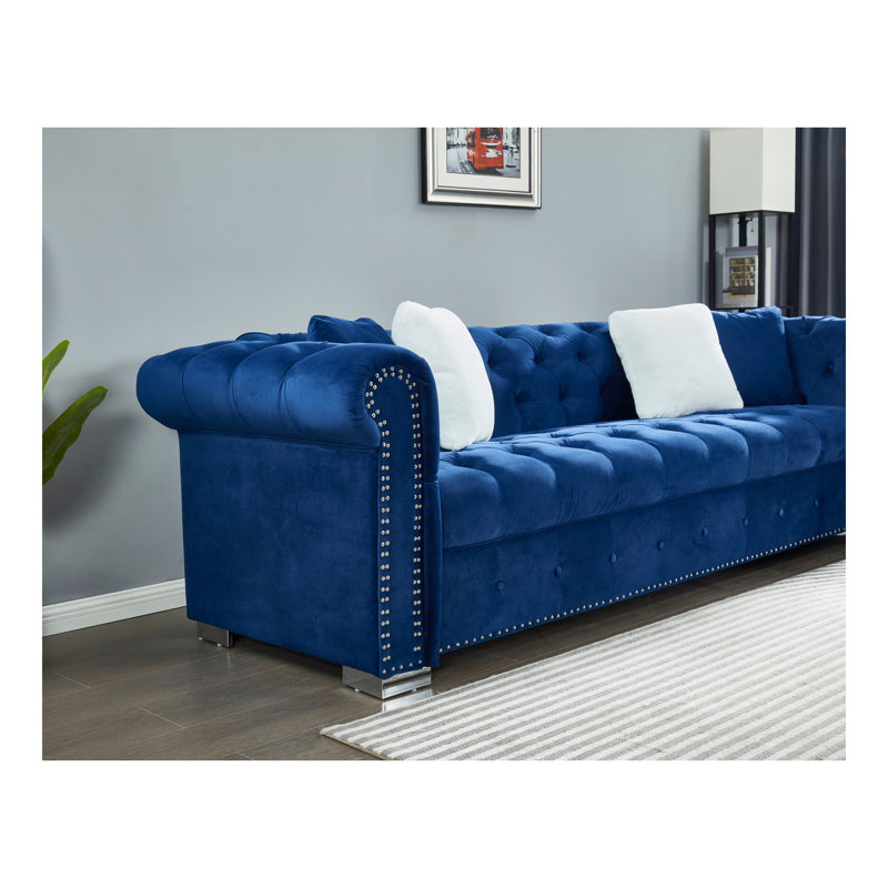 Reversible Sectional Sofa 4 Seater Oversized Convertible L Shaped Couch Velvet Sofa couch
