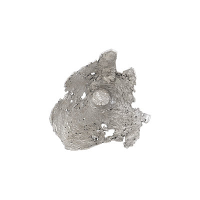 Art mural semi-perforé Splash Bowl, feuille d'argent