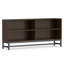 Bibliothèque basse moderne en bois massif H 30 "avec structure large et base en métal Banting