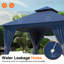 13 pi. L 10 pi. D Pavillon de jardin en acier
