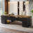 85.8-Inch L-Shaped Executive Desk with File Drawers-2094341778