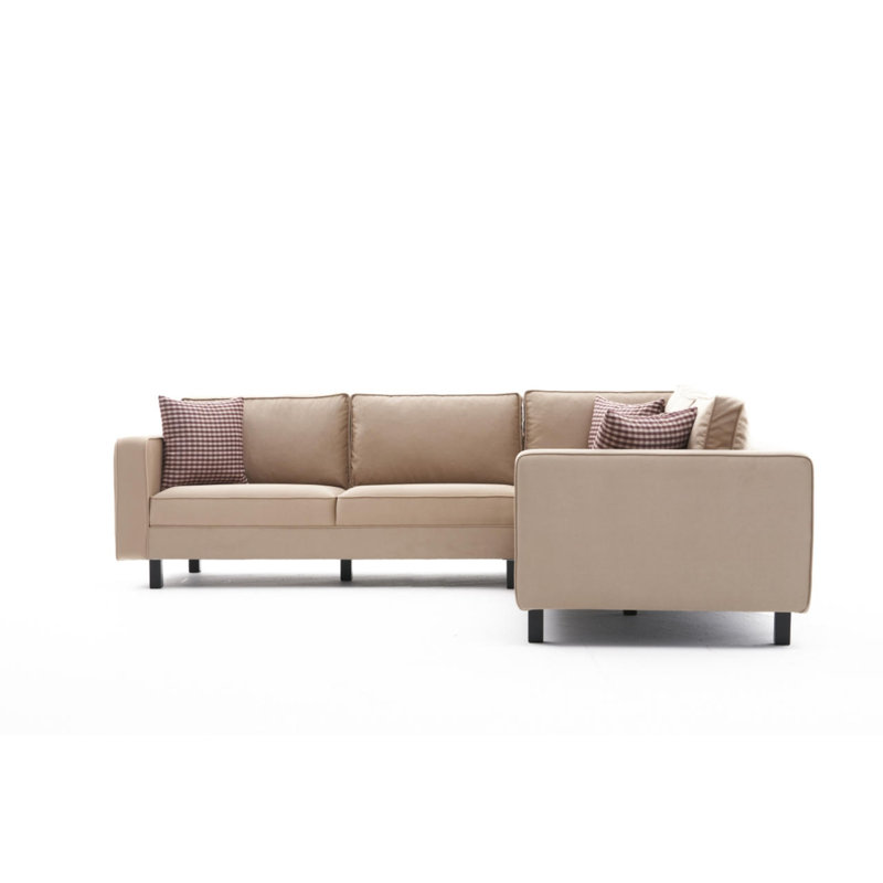 Canapé modulaire Breaanna, 100 % polyester crème