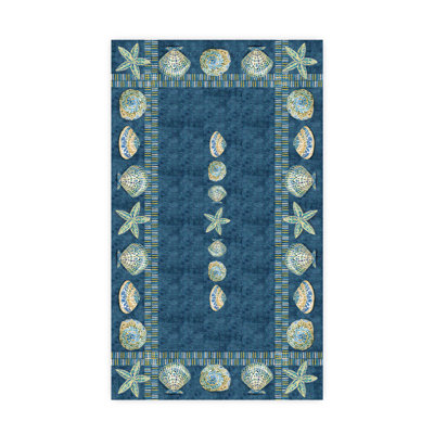 Embellished Shells Abstract Tablecloth