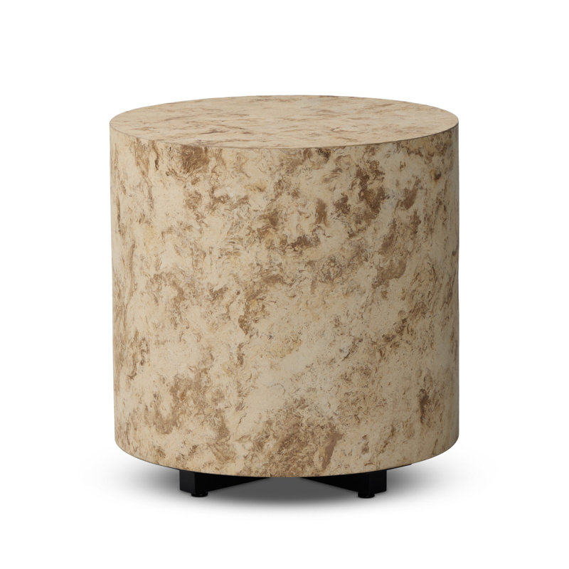 Hennigan Cross Legs End Table, Bark Paper