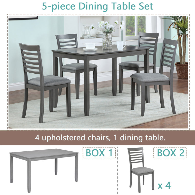 5 Piece Modern Dining Set