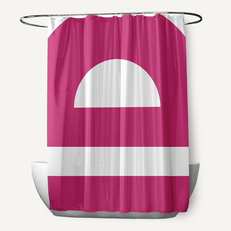Rideau de douche synthétique Simple, Rose