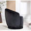 Fauteuil demi-tonneau pivotant en velours moderne avec design plissé et base robuste-132397938