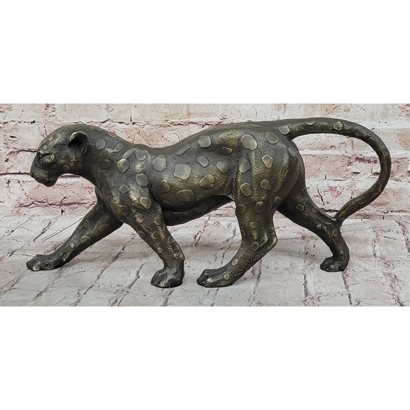 Grande sculpture léopard Bugatti Jaguar Puma