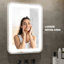Miroir de salle de bain pour salle de bain avec DEL, 36 x 28 po, à intensité variable, 3 températures de couleur, brouillard, fonction de mémoire, sur le mur du lavabo, 36 x 28, maquillage monté-614505947