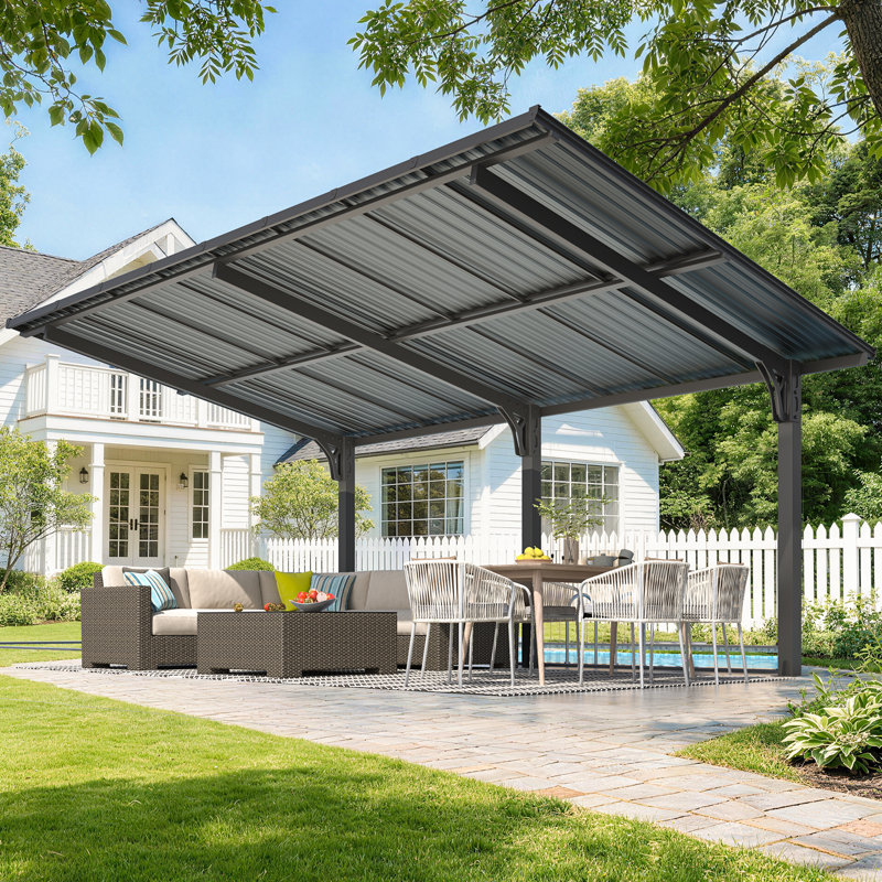 Freestanding Gazebo Outdoor Pergola For Patio, 97.80" H x 201" W x 118.56" D