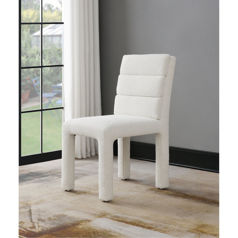 Ensemble de 2 chaises d'appoint Beige Boucle
