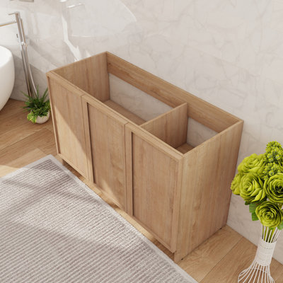 Meuble-lavabo autoportant de 48 po avec 3 portes et 2 tablettes
