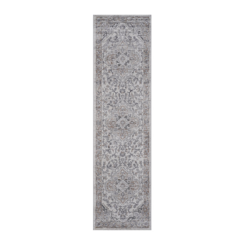 Tapis de couloir oriental beige 2X8, Tapis de couloir 2 pi 2 po x 8 pi