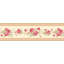Bordure de papier peint autocollant Jendri - motif floral rouge, roses rétro, 15 pi. X 7 po, auto-adhésif