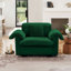 Chaise de salon, velours avec coussins et accoudoirs moelleux, rangement, velours et fonctionnalité