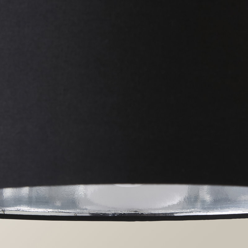 Takishia Linen Blend Lamp Shade in Black, 15cm H  x 25cm W  x 25cm D