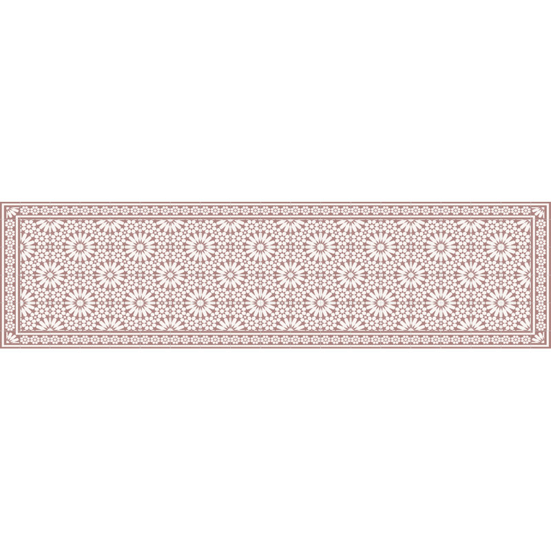 Absar Vinyl Machine Printed Area Rug, Rectangle 2'7.5" x 9'10.1"