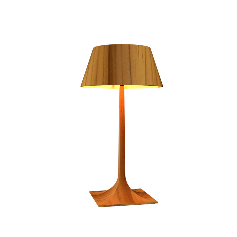 Nosltalgia Buffet Table Lamp, 29.13" H x 15.74" W x 15.74" D, Teak