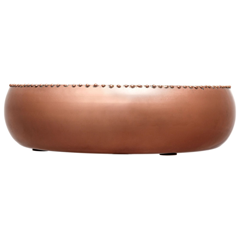 Metal Pot Planter, Copper Tone