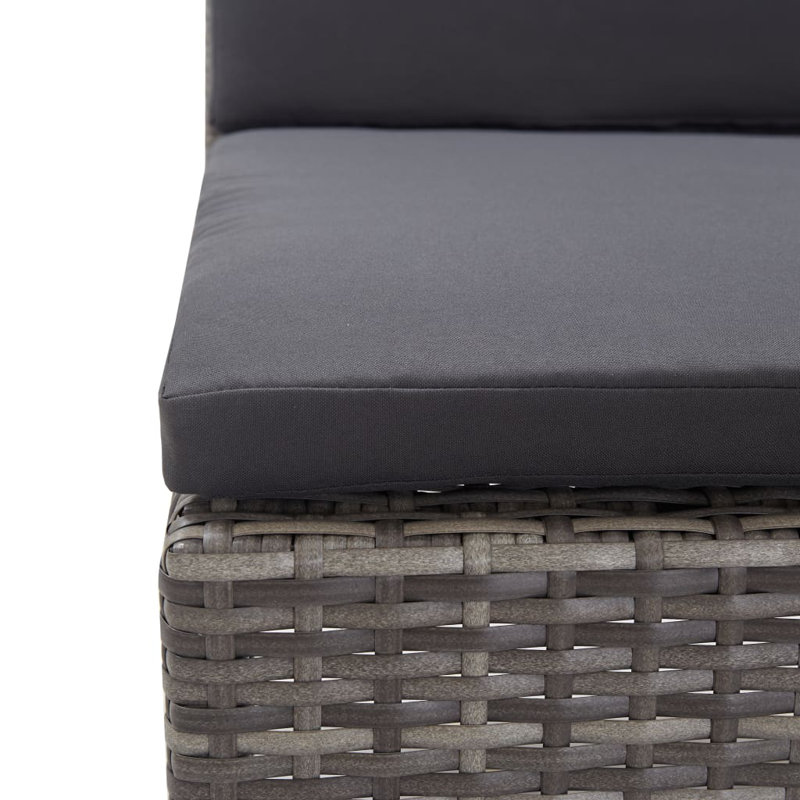 Adiah 5 Piece Lounge Chair with Cushions, Gray, Gray