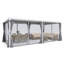 Pergola à persiennes Aurestead, pergola réglable en aluminium avec toits à persiennes indépendants, rideaux et moustiquaire-128975887-128975889