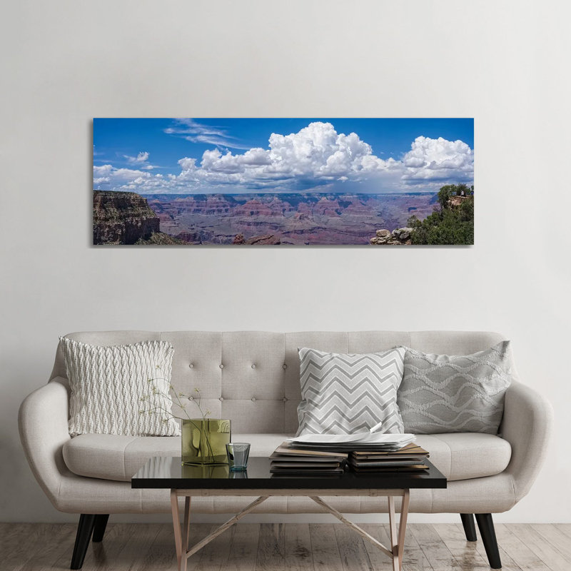 View of Clouds over Canyon, Grand Canyon, Arizona, USA 1 Piece Wrapped Canvas Panoramic Wall Art, 182.88 cm H x 60.96 cm W