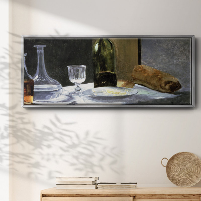 Nature morte avec des bouteilles, 1862 - toile encadrée, H 20 po x l 50 po
