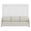 Multifunctional Cabinet Bed with Integrated Folding Sofa, Storage Shelves, and Ambient LED Lighting