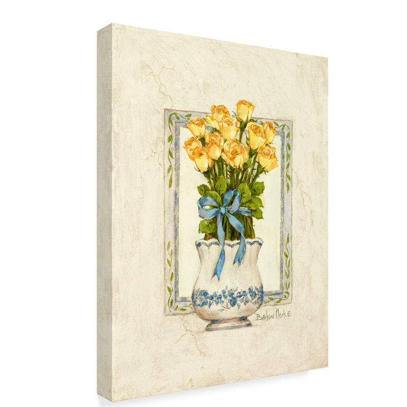 « yellow rose », reproduction de peinture à l’acrylique sur toile tendue, H 19 po x l 14 po x P 2 po