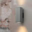 Applique murale d'extérieur à 2 lumières en aluminium gris Alvisa H 13,78 po-861301086-855703243