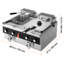 Friteuse électrique commerciale à double cuve 3500W 2 x 9 pte / 8,5 L