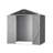 10 Ft. W x 12 Ft. D Galvanized Steel Frame Metal Storage Shed with Dual Lighting (Solar & Handheld) - Black-112387367-120836601
