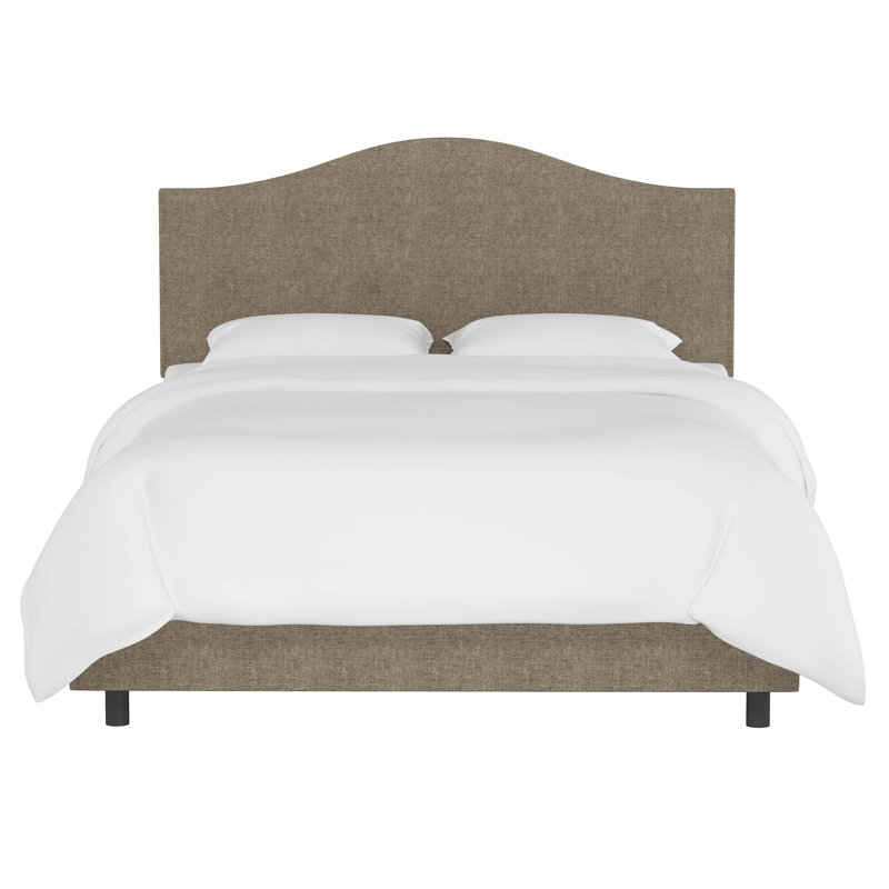 Morris Upholstered Standard Bed, Full, Zuma Natural Textured Linen