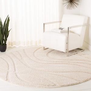 Reidy Abstract Beige Area Rug