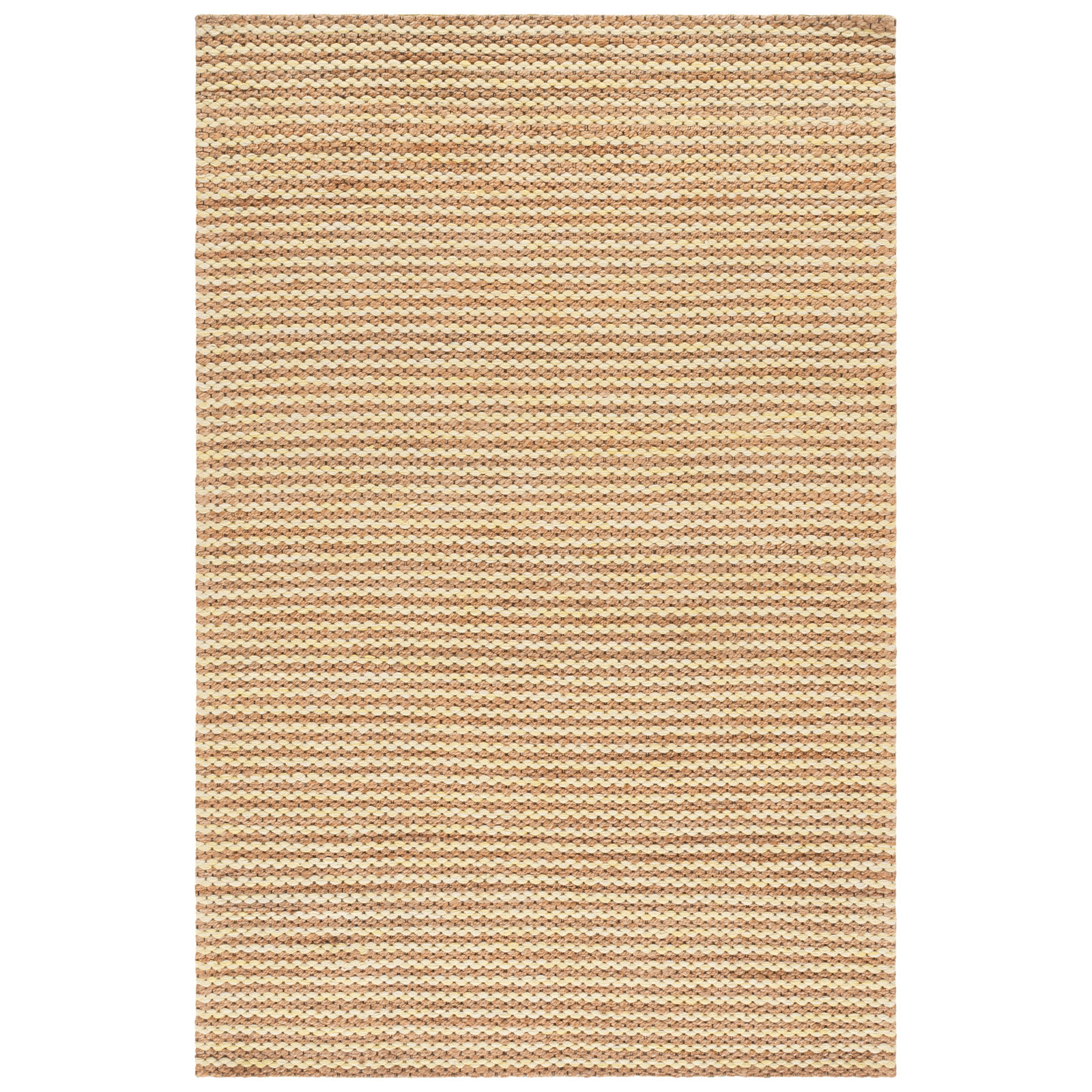 Martha Stewart 9526 Hand Tufted 40% Jute; 40% Wool; 20% Cotton Striped Rug, Rectangle 6' x 9'