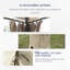 Pavillon de jardin escamotable de 13 x 10 pi, 6 auvent instantané à parois latérales complètes avec moustiquaire et panneaux d'intimité, abri extérieur de protection UV pour patio ou camping, kaki