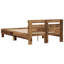 Vidaxl Wood Bed Frame with LED Durable-113970983-113970984