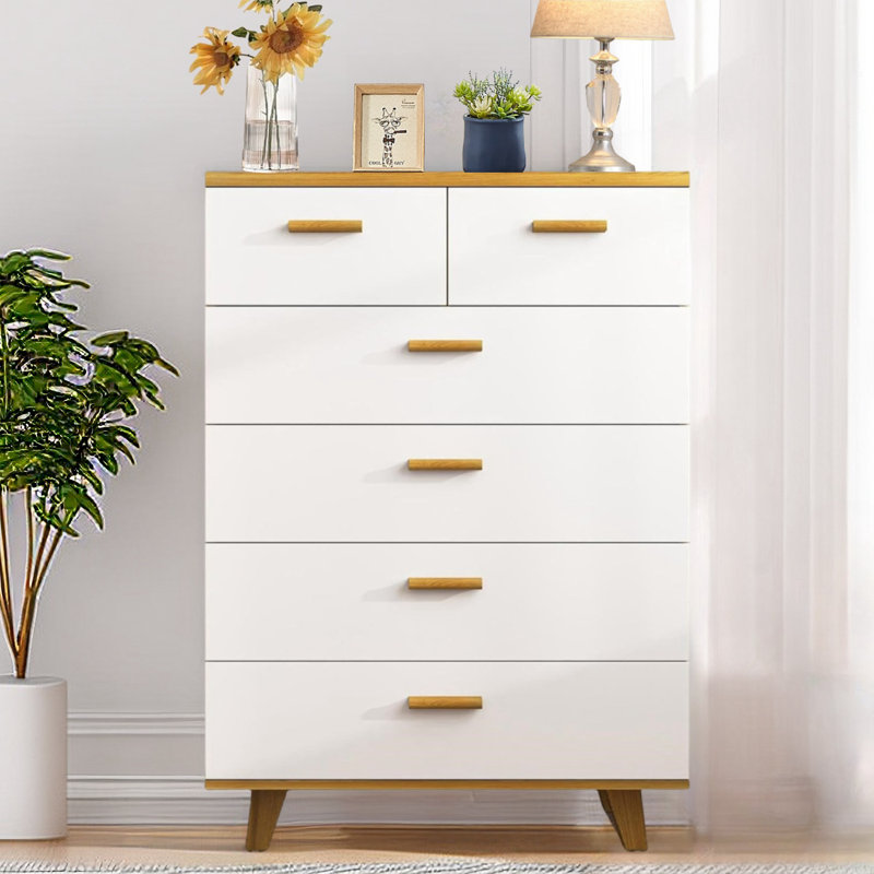 Commode 6 tiroirs blanche