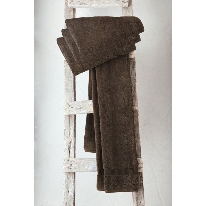 Cambridge 4 Piece  %100 Turkish Cotton Bath Towel Set, Chocolate