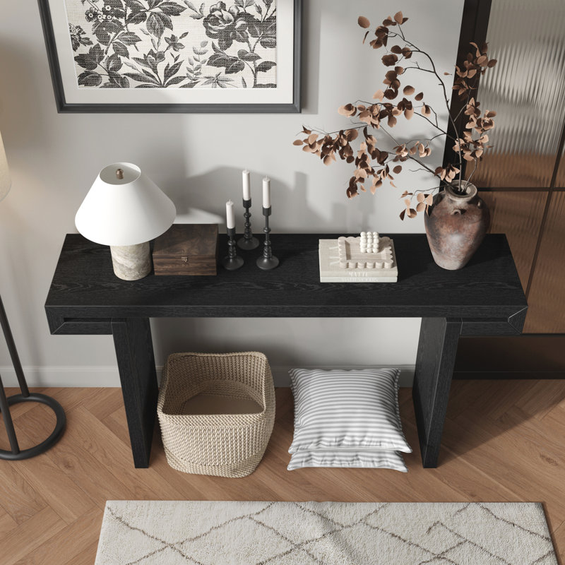 Console Rustic Farmhouse, Noir