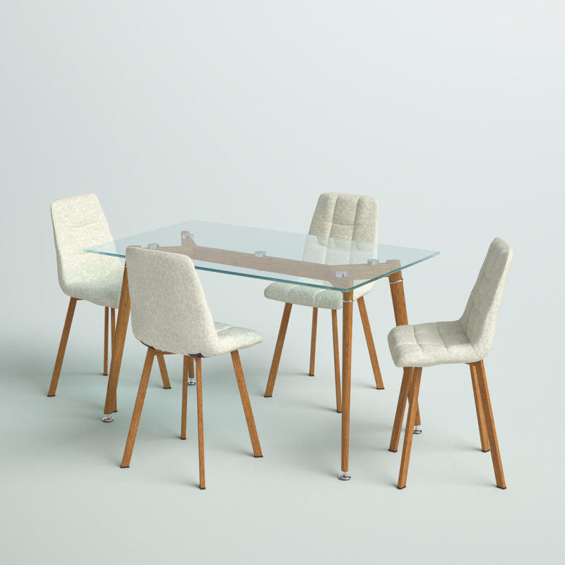 Ensemble repas pour 4 personnes Heeter, 5, Blanc