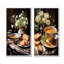 French Soup Savory Elegance - Ensemble de 2 impressions sur toile-1023486930-1023486931