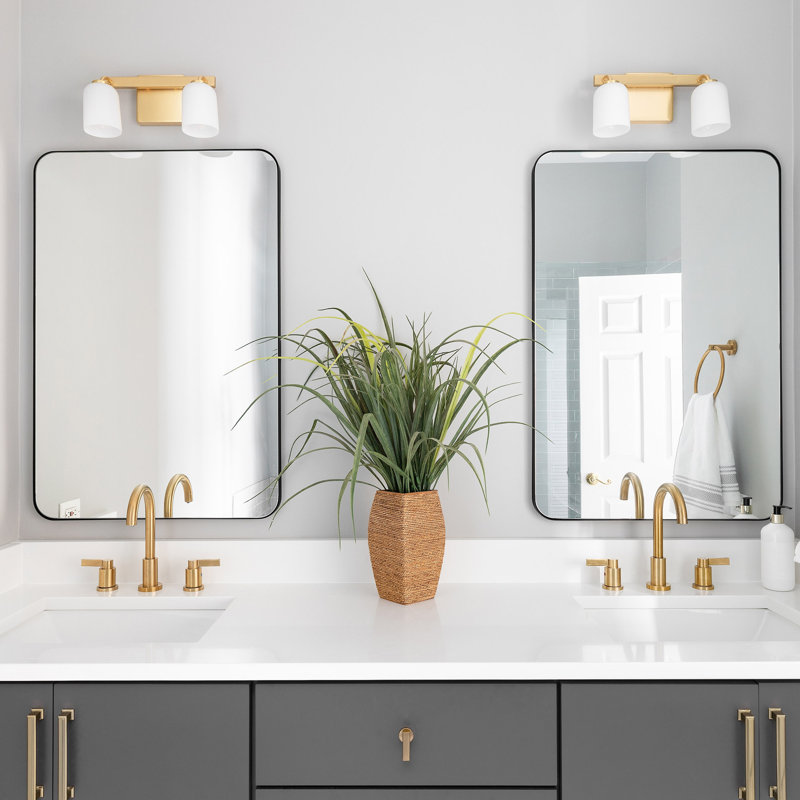 Miroir de salle de bain mural, Rectangulaire, 36 po x 24 po