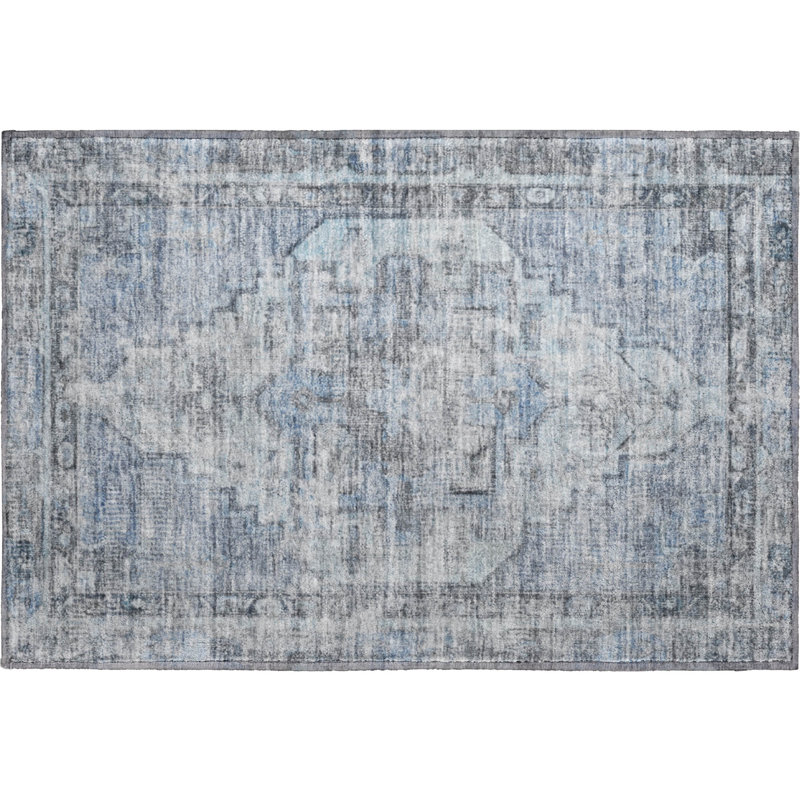 Premium Machine Washable Lubbers AMF1729 Global Rug, Rectangle 1'8" x 2'6"