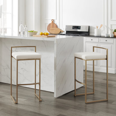 Progreso Upholstered Counter Stool with Metal Frame