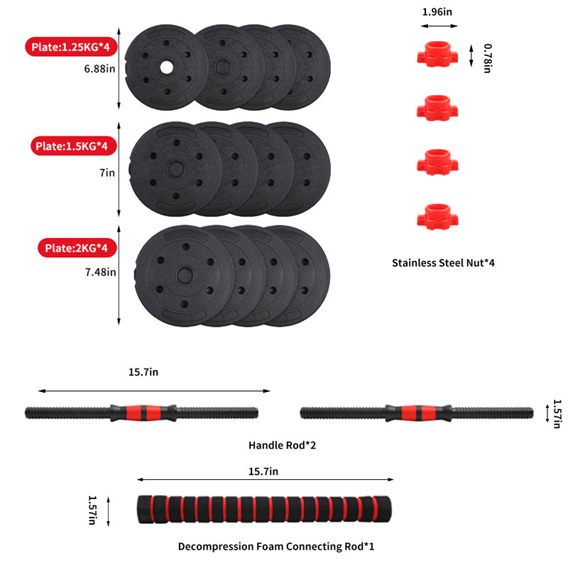 Ensemble d'haltères réglables 44 lb